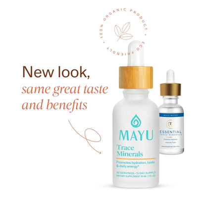 MAYU Trace Mineral Drops - 1 Bottle - 80+ Full-Spectrum Ionic Minerals for Water - Great-Tasting Mineral Supplement for Hydration - Magnesium, Potassium & Zinc - No Additives - 30 Servings - Maple Wellness Supplements