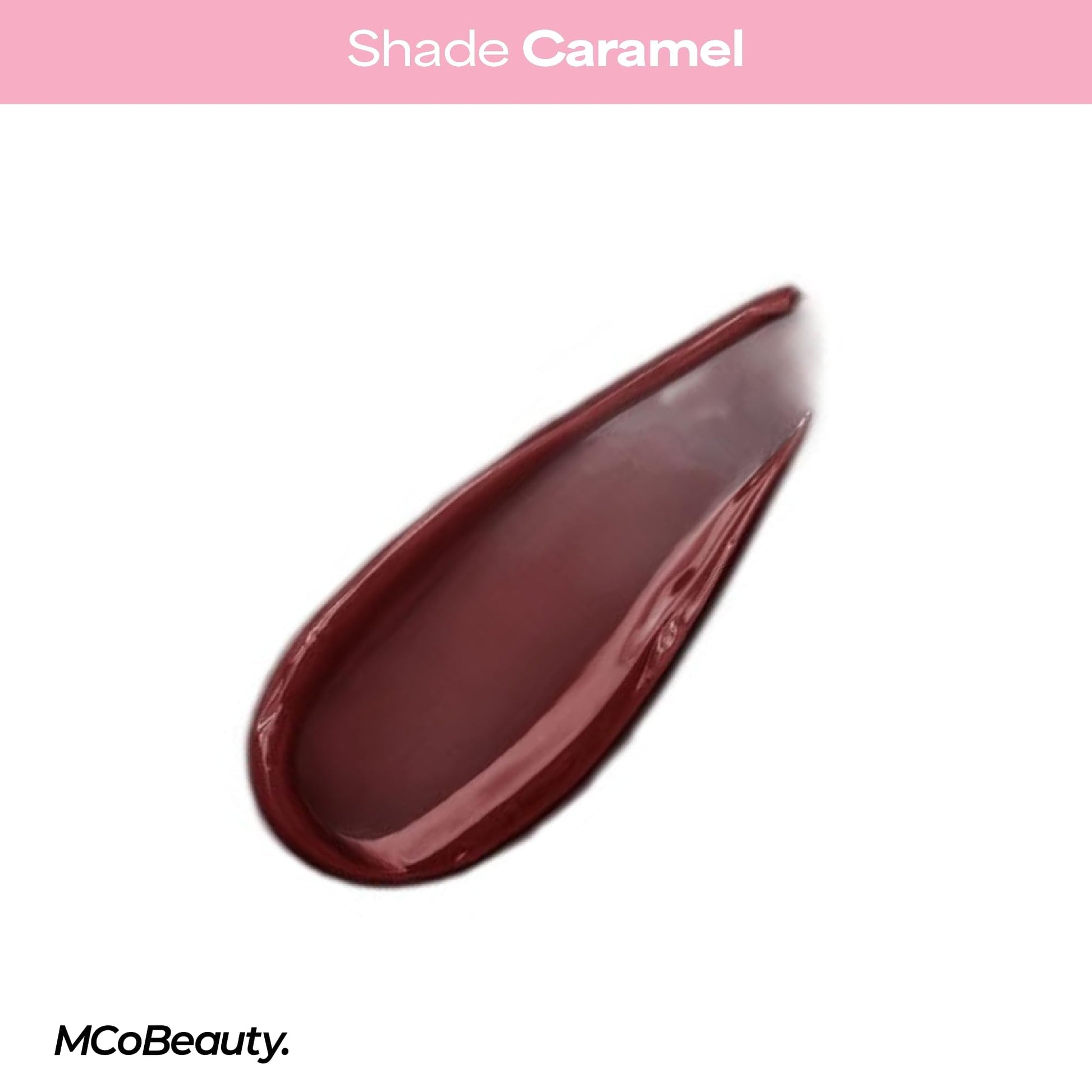 MCoBeauty Peptide Lip Treatment Caramel - Nude Brown Tinted Lip Balm Plumper Gloss for Women - Hydrating Lip Oil with Shea Butter, Peptides for Soft Plump Lips - Vegan Cruelty Free Lip Care - Maple Wellness Supplements