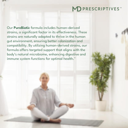 MD Prescriptives - PureBiotic - Probiotic Dietary Supplement for Digestive & Gut Health - 60 Capsules - Maple Wellness Supplements