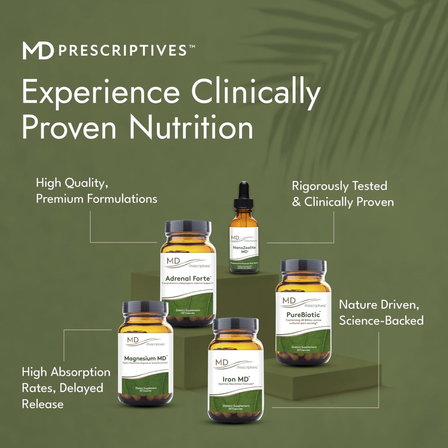 MD Prescriptives - PureBiotic - Probiotic Dietary Supplement for Digestive & Gut Health - 60 Capsules - Maple Wellness Supplements