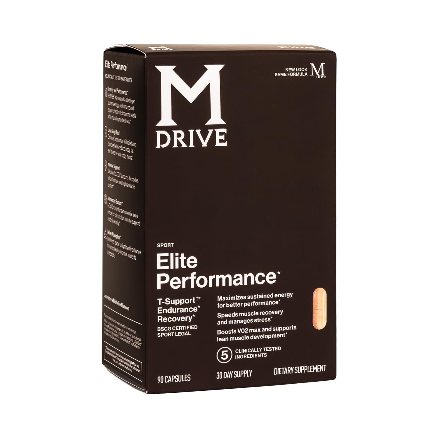 Mdrive Elite Multi - Natural Energy, Strength, Stress Relief, Lean Muscle, Immune Health Support from Zinc, Selenium, Manganese & Vitamin D, Enzymes for Digestive Support - Maple Wellness Supplements