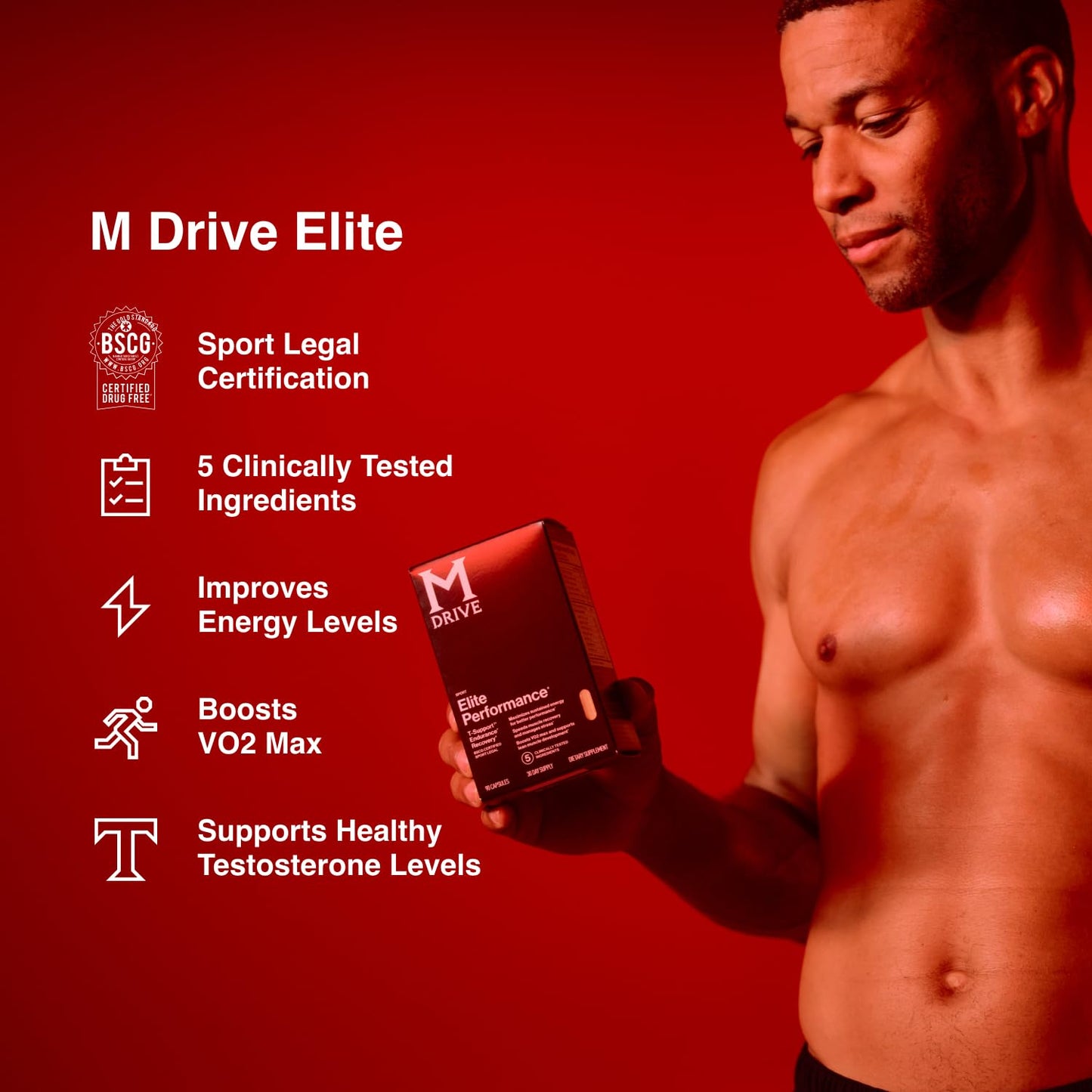 Mdrive Elite Multi - Natural Energy, Strength, Stress Relief, Lean Muscle, Immune Health Support from Zinc, Selenium, Manganese & Vitamin D, Enzymes for Digestive Support - Maple Wellness Supplements