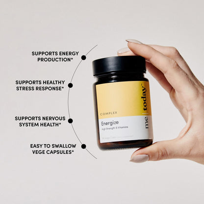 me today Energise Supplement Super B Vitamin B Complex for Men & Women - B6, B12 with Vitamin C, Zinc, Ashwagandha and Siberian Ginseng - Maple Wellness Supplements