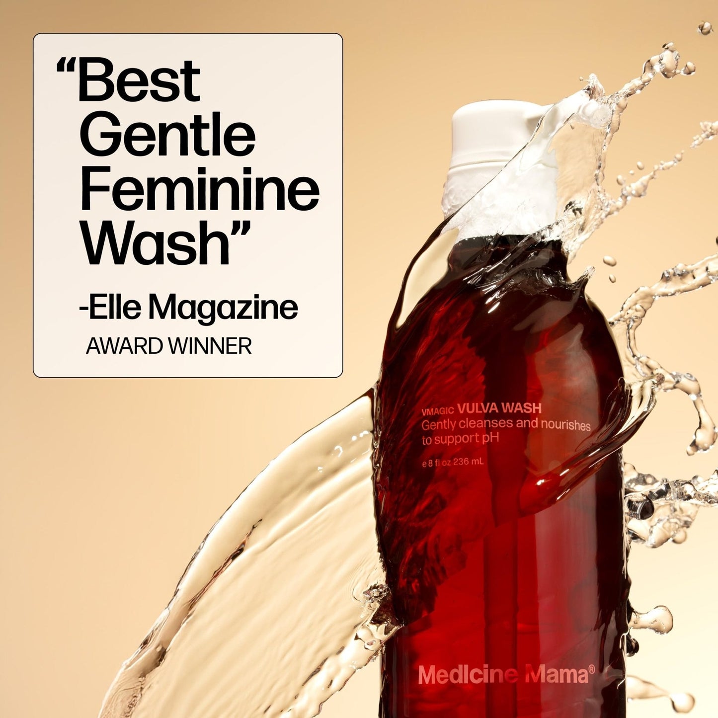 Medicine Mama's Apothecary Vmagic Gentle Feminine Wash pH Balanced to Cleanse and Rejuvenate Intimate Skin with Chamomile, Collagen, Vitamin E and Sage – Hormone Free — 8 oz - Maple Wellness Supplements