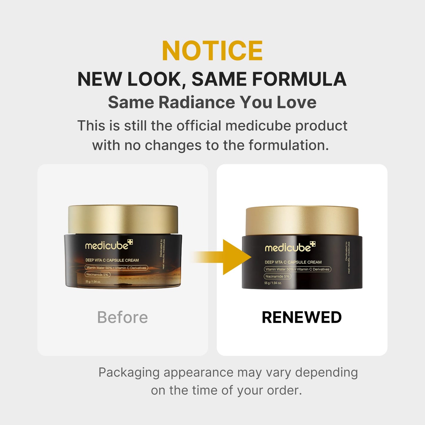 medicube Capsule Cream with Deep Vitamin C | Liposome Vitamin C Golden Capsule - Maple Wellness Supplements