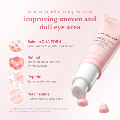 medicube Eye Serum with Salmon DNA PDRN & Pink Peptides | 99% Purity Retinol for Fine Lines - Maple Wellness Supplements