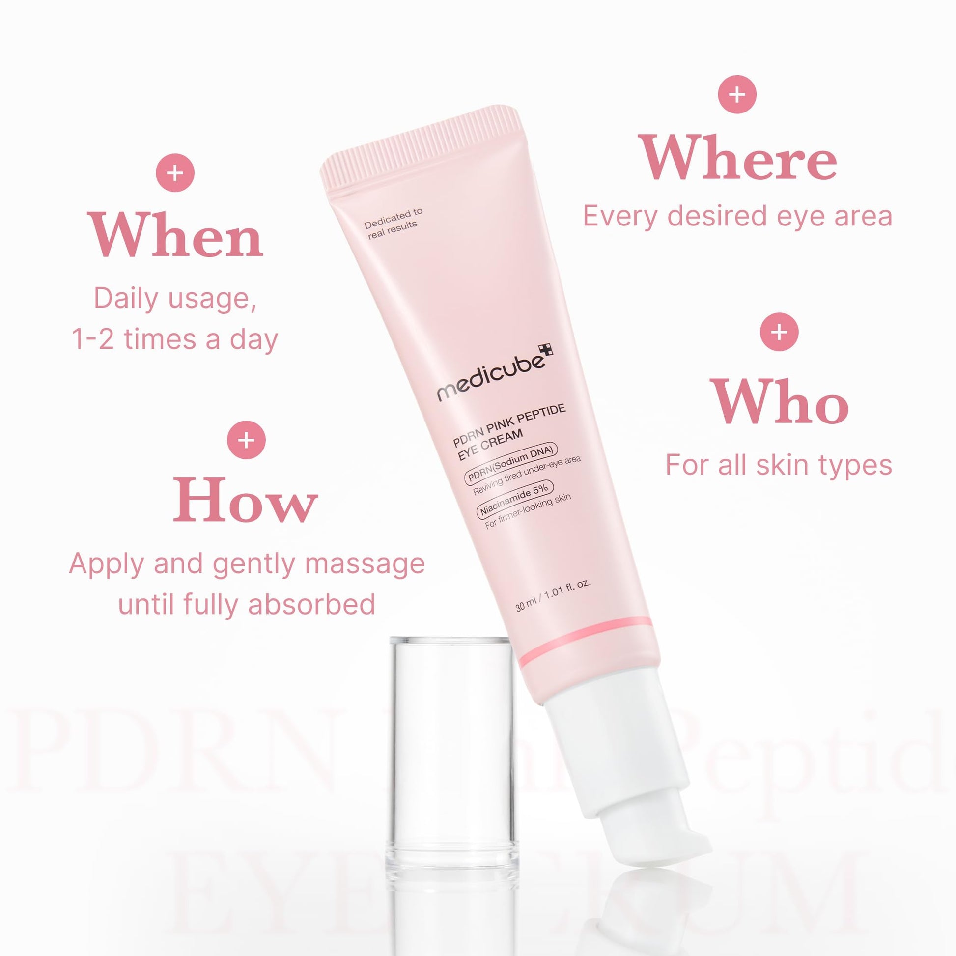 medicube Eye Serum with Salmon DNA PDRN & Pink Peptides | 99% Purity Retinol for Fine Lines - Maple Wellness Supplements