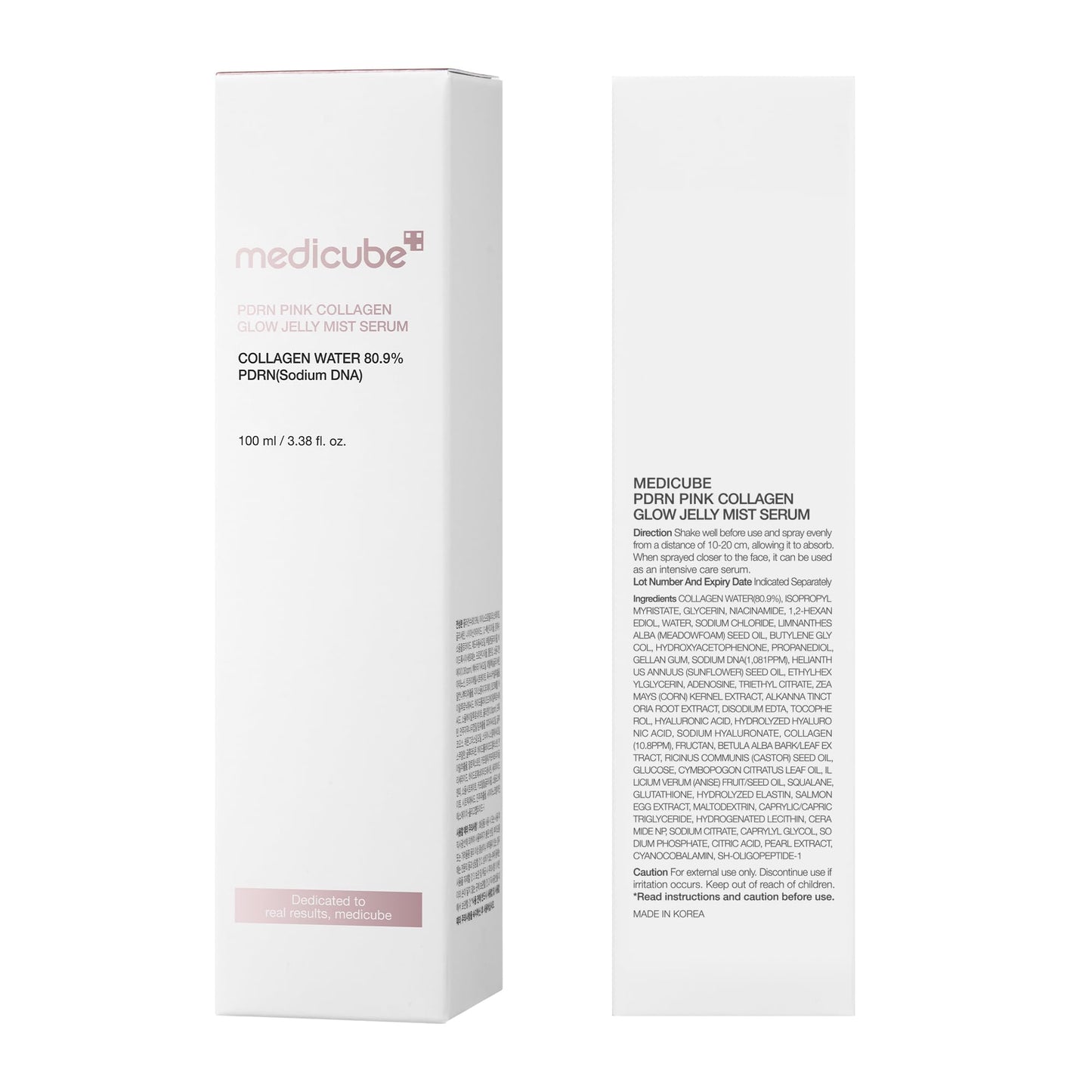 medicube Jelly Mist Serum with Pink PDRN Collagen | Dual-Texture Glow Spray with Niacinamide, Glutathione, Ceramide, Hyaluronic Acid - Maple Wellness Supplements