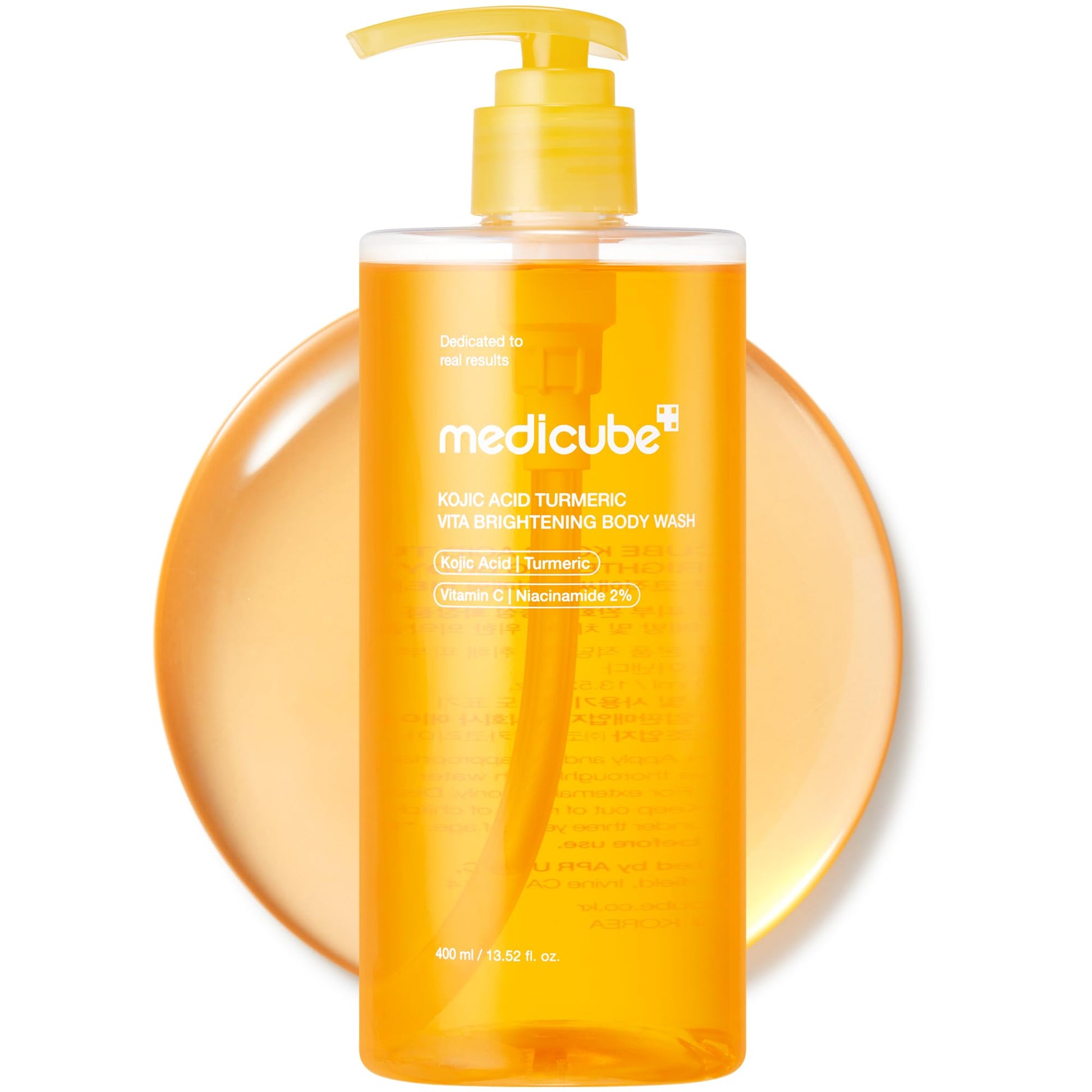 medicube Kojic Acid Turmeric Brightening Body Wash | Gentle Shower Gel for Uneven Skin - Maple Wellness Supplements