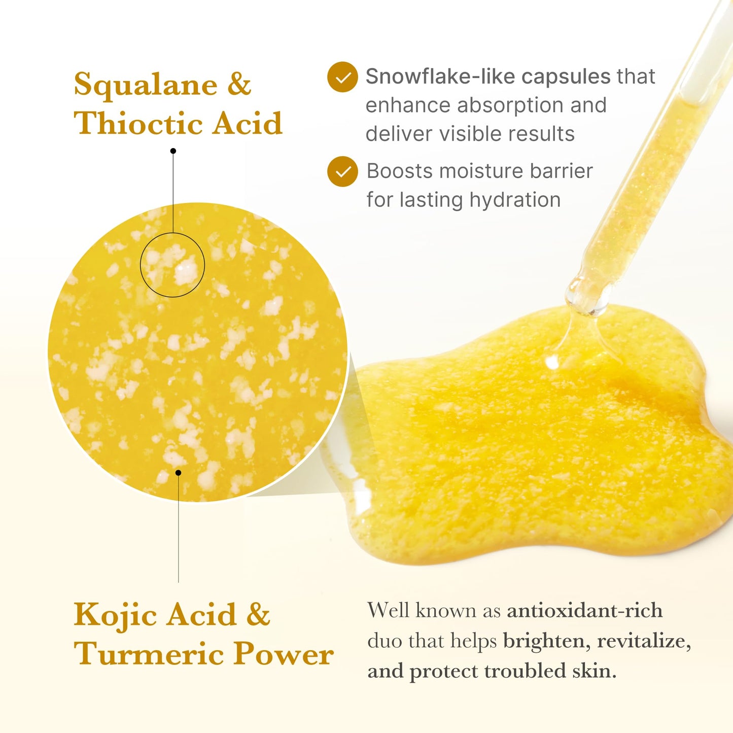 medicube Kojic Acid Turmeric Clarifying & Balancing Capsule Serum for Troubled Skin | Soothing & Brightening Facial Serum - Maple Wellness Supplements