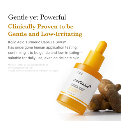 medicube Kojic Acid Turmeric Clarifying & Balancing Capsule Serum for Troubled Skin | Soothing & Brightening Facial Serum - Maple Wellness Supplements