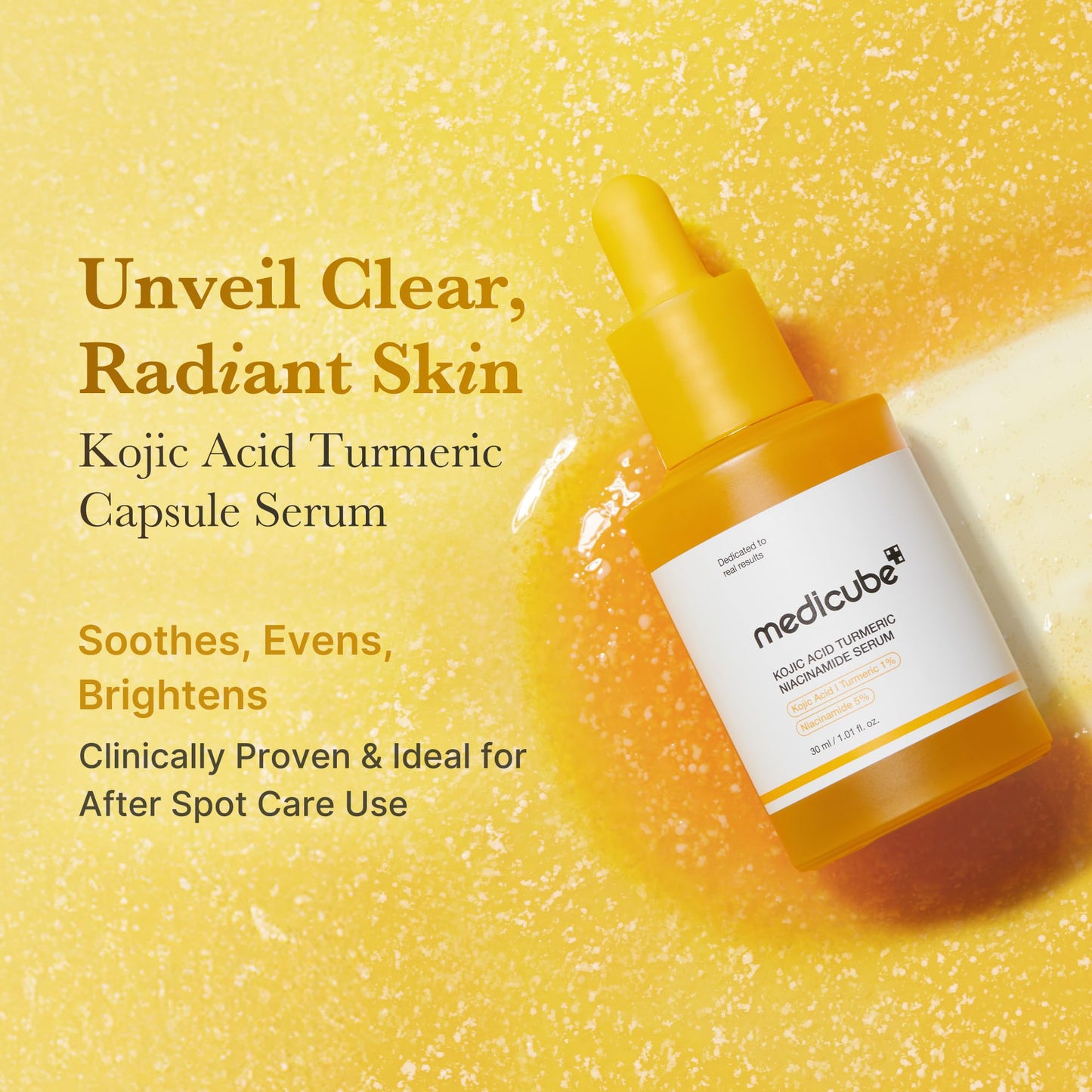 medicube Kojic Acid Turmeric Clarifying & Balancing Capsule Serum for Troubled Skin | Soothing & Brightening Facial Serum - Maple Wellness Supplements