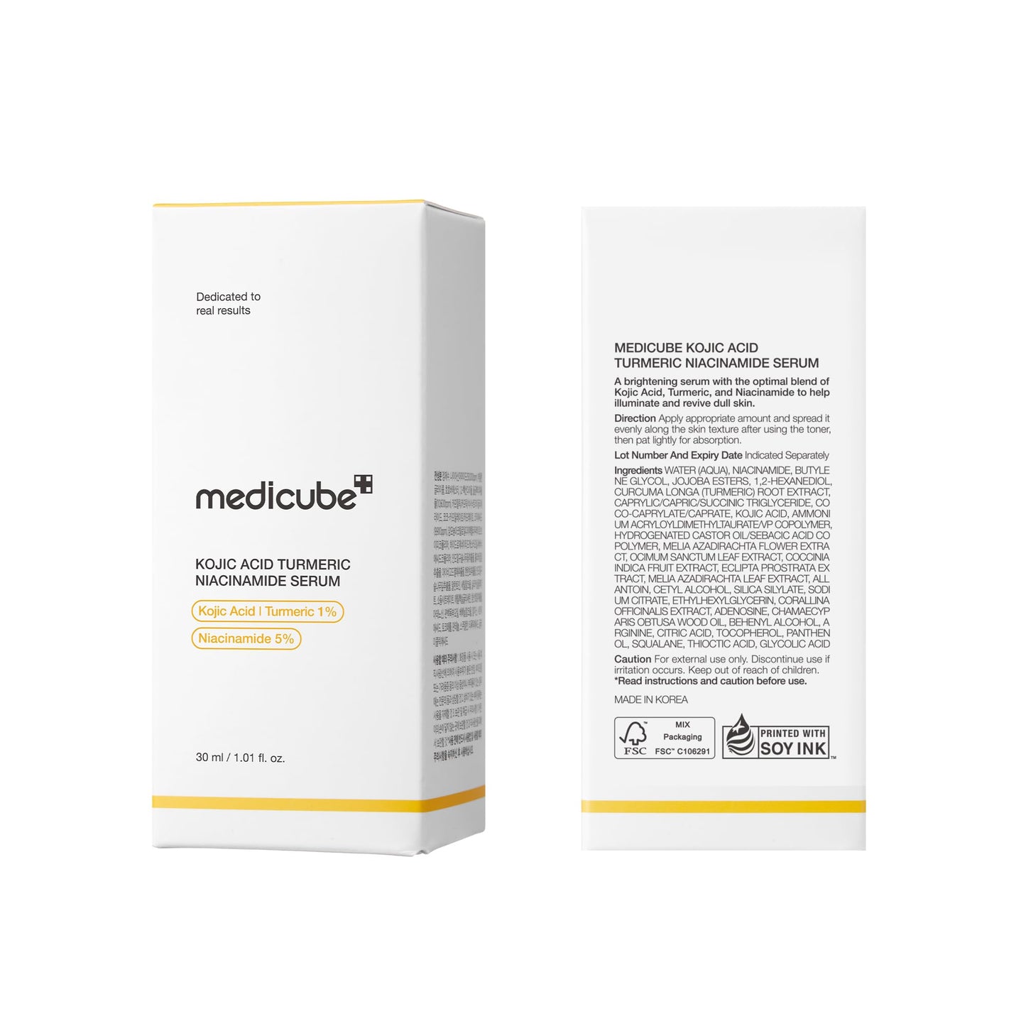 medicube Kojic Acid Turmeric Clarifying & Balancing Capsule Serum for Troubled Skin | Soothing & Brightening Facial Serum - Maple Wellness Supplements
