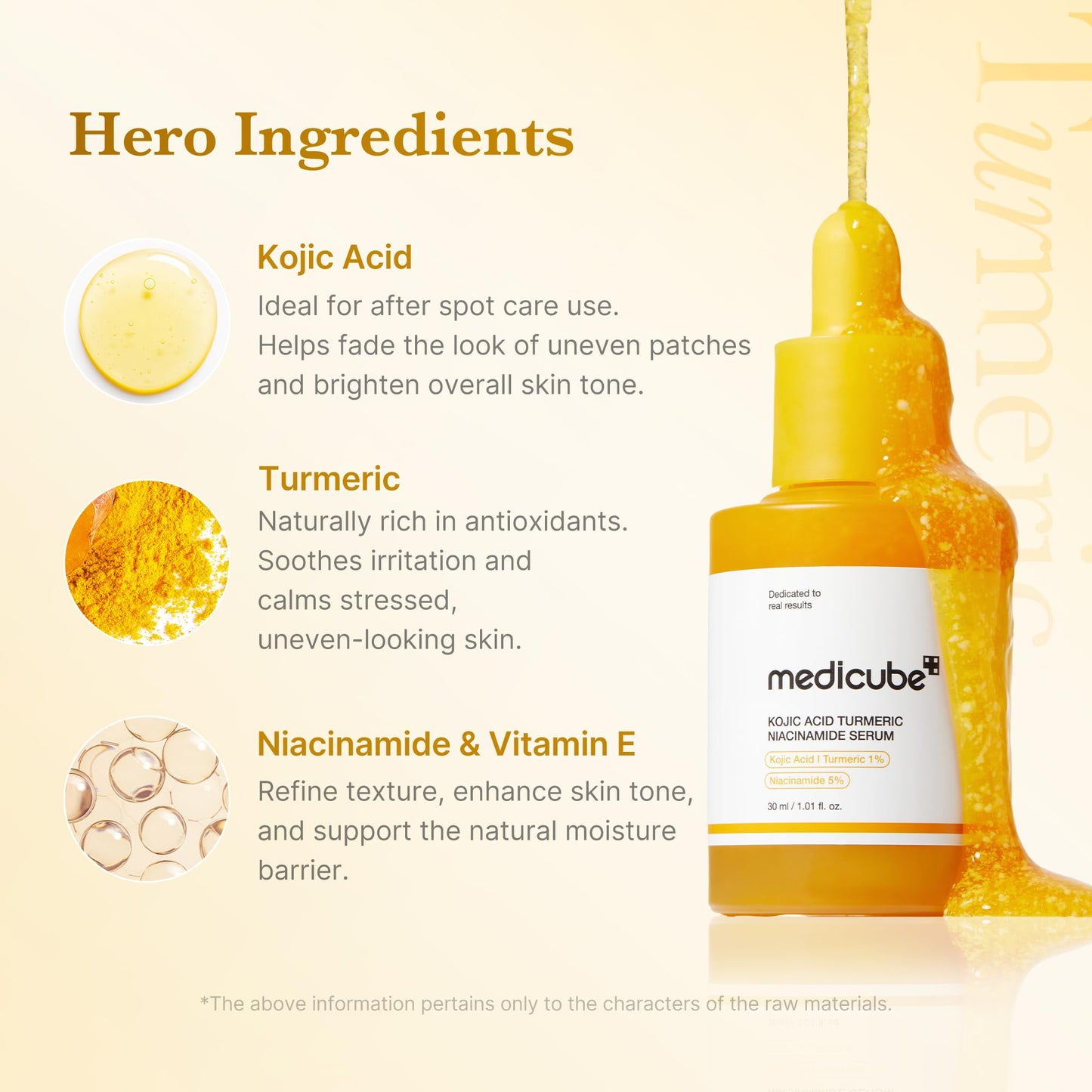 medicube Kojic Acid Turmeric Clarifying & Balancing Capsule Serum for Troubled Skin | Soothing & Brightening Facial Serum - Maple Wellness Supplements