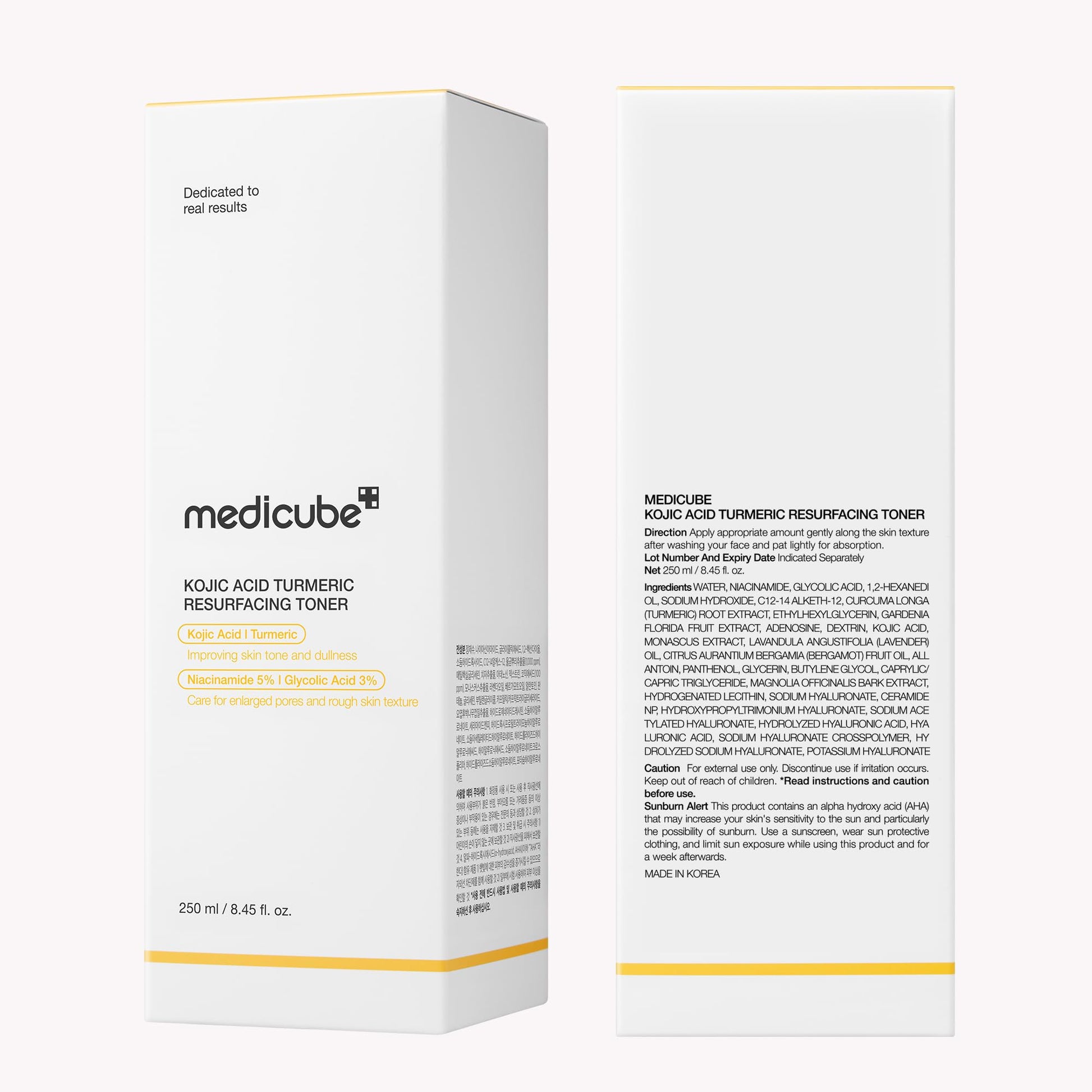medicube Kojic Acid Turmeric Smoothing Toner for Face & Body | Lightweight Toner for Balancing Uneven Skin Tone & Texture - Maple Wellness Supplements