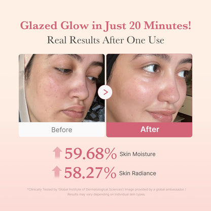 medicube Milky Collagen Double Glow Lock Duo: Collagen Glazed Milky Wrapping Mask and Booster Serum | 130DaCollagen, Niacinamide, Glutathione for Plumped, Radiant Glass Skin - Maple Wellness Supplements