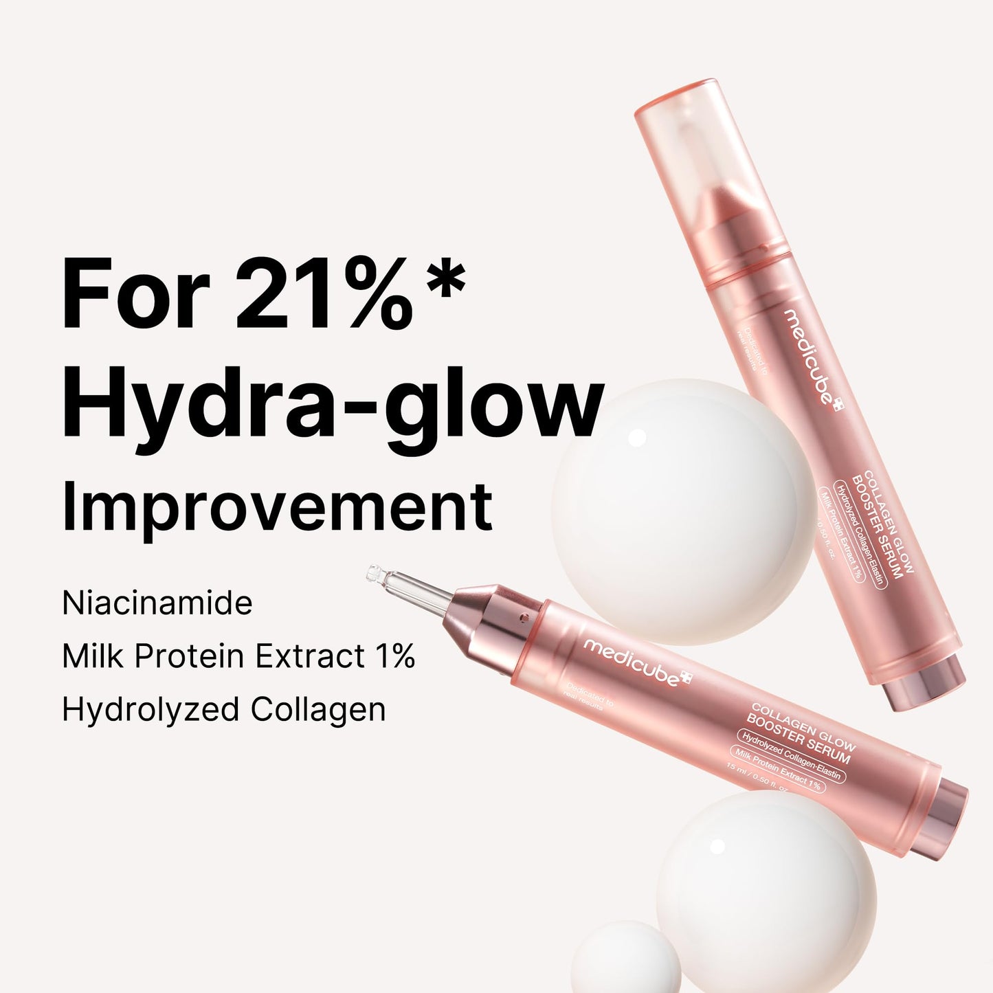 medicube Milky Collagen Double Glow Lock Duo: Collagen Glazed Milky Wrapping Mask and Booster Serum | 130DaCollagen, Niacinamide, Glutathione for Plumped, Radiant Glass Skin - Maple Wellness Supplements