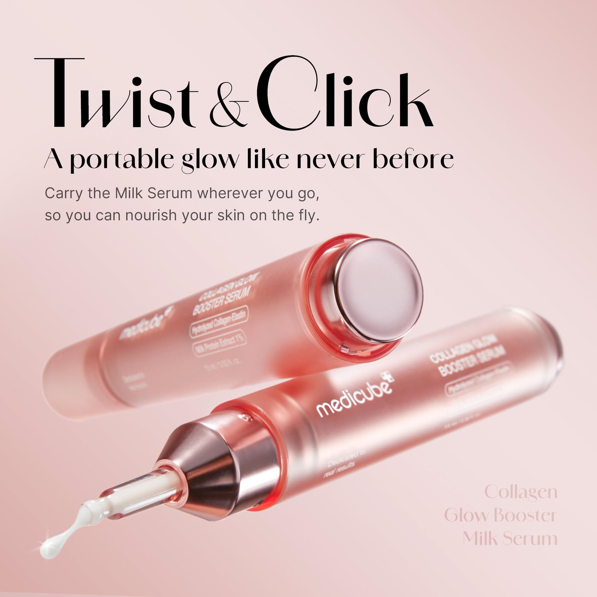 medicube Milky Collagen Double Glow Lock Duo: Collagen Glazed Milky Wrapping Mask and Booster Serum | 130DaCollagen, Niacinamide, Glutathione for Plumped, Radiant Glass Skin - Maple Wellness Supplements