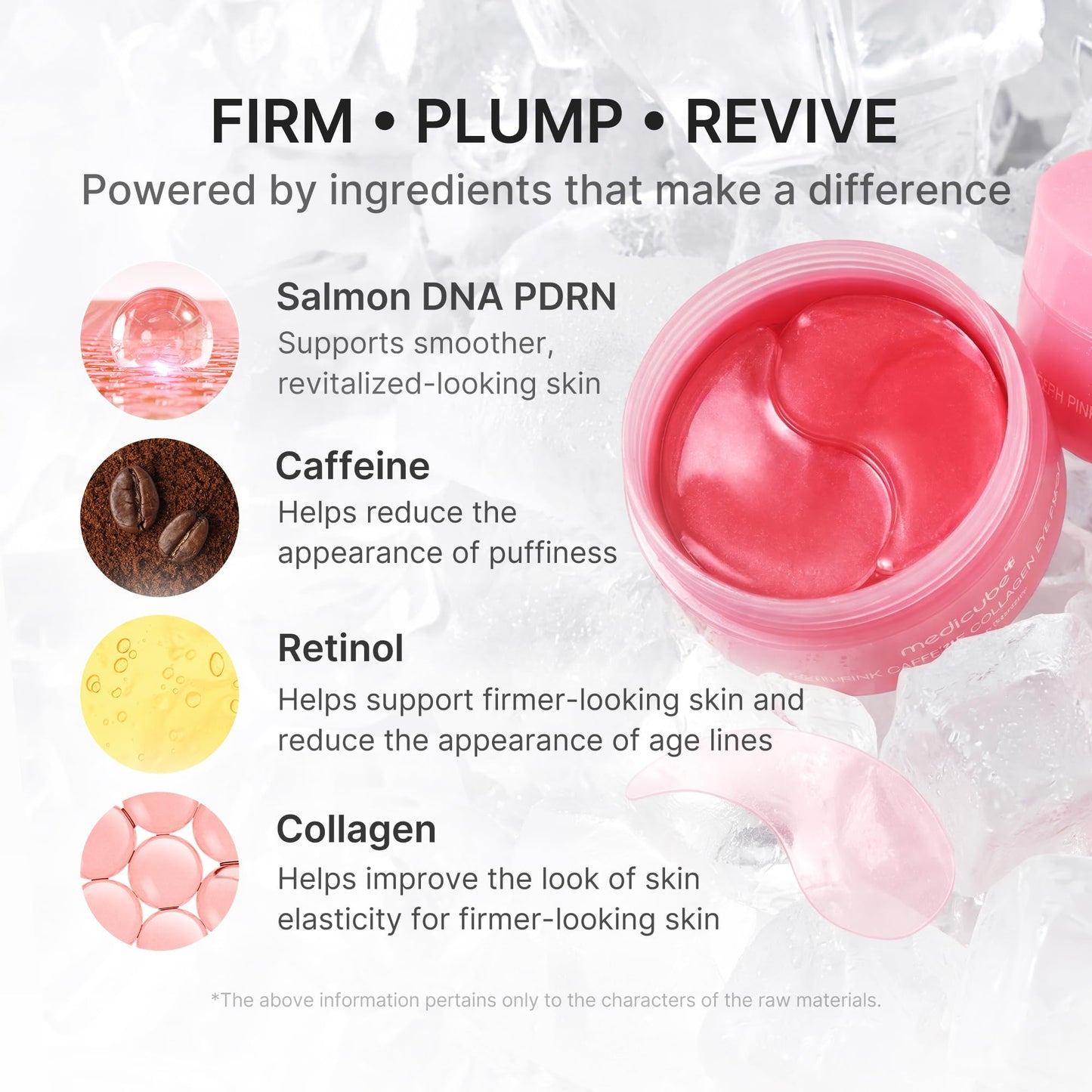 medicube PDRN Caffeine Collagen Eye Patch | Gel Eye Patches for the appearance of Dark Circles, Undereye Bags - Maple Wellness Supplements
