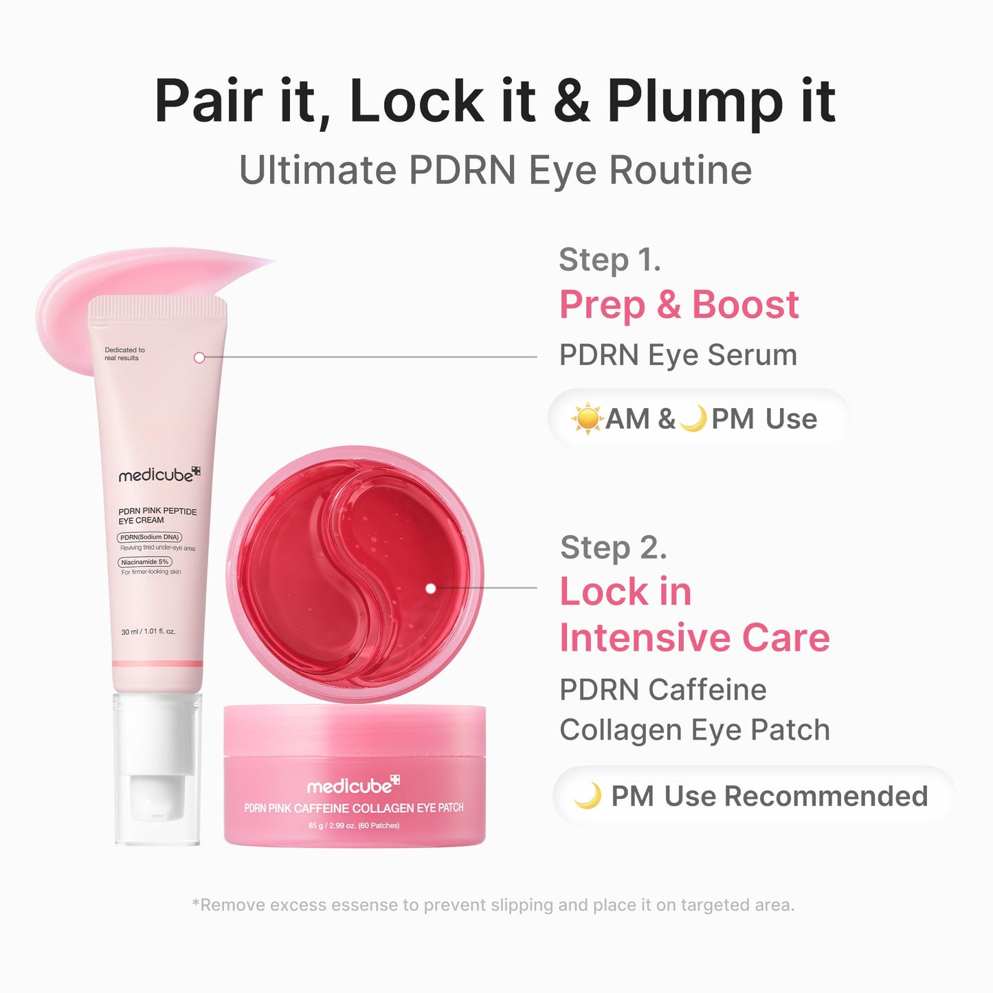 medicube PDRN Caffeine Collagen Eye Patch | Gel Eye Patches for the appearance of Dark Circles, Undereye Bags - Maple Wellness Supplements