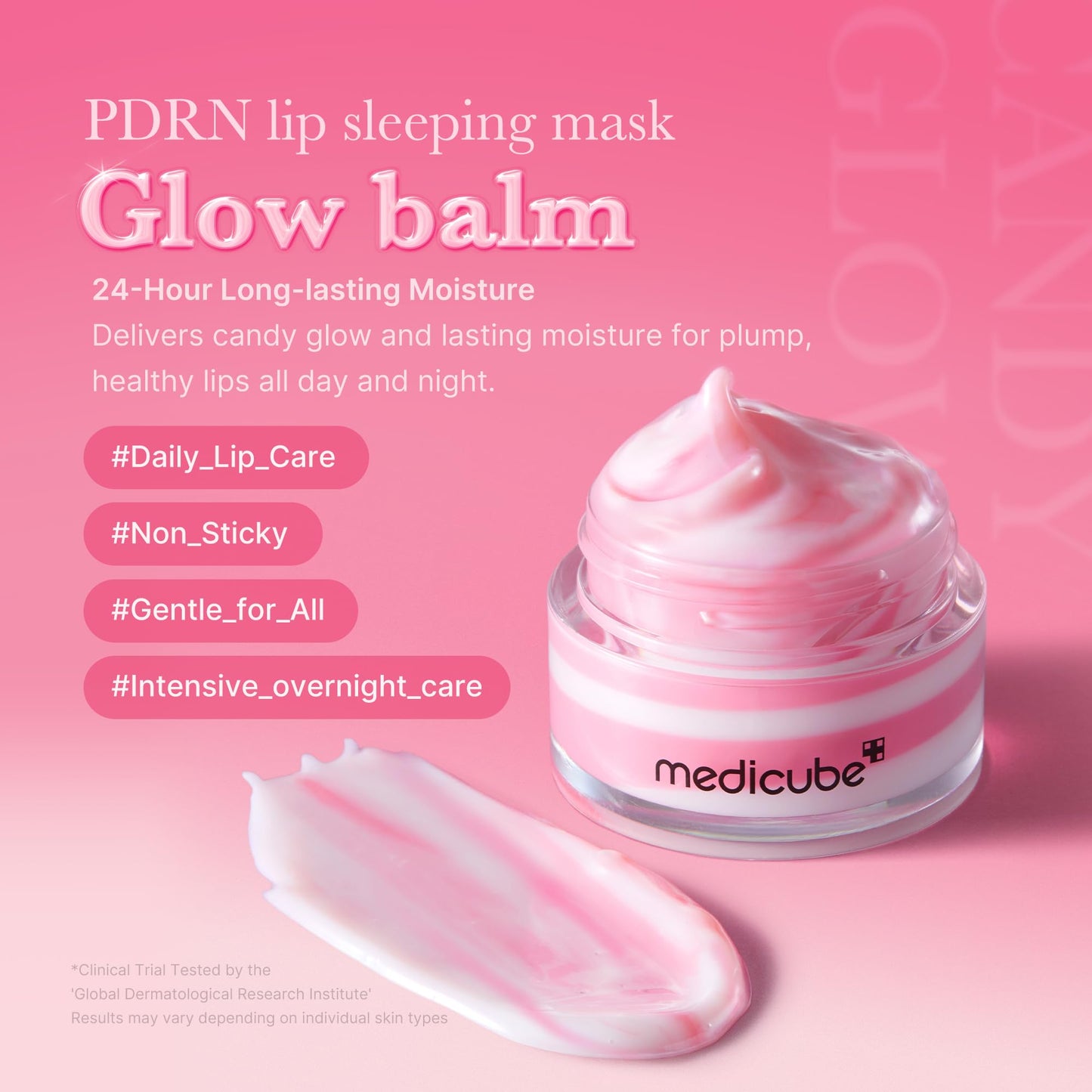 medicube PDRN lip sleeping mask glow balm | Salmon PDRN, Collagen, Shea Butter for Softer Lips - Maple Wellness Supplements