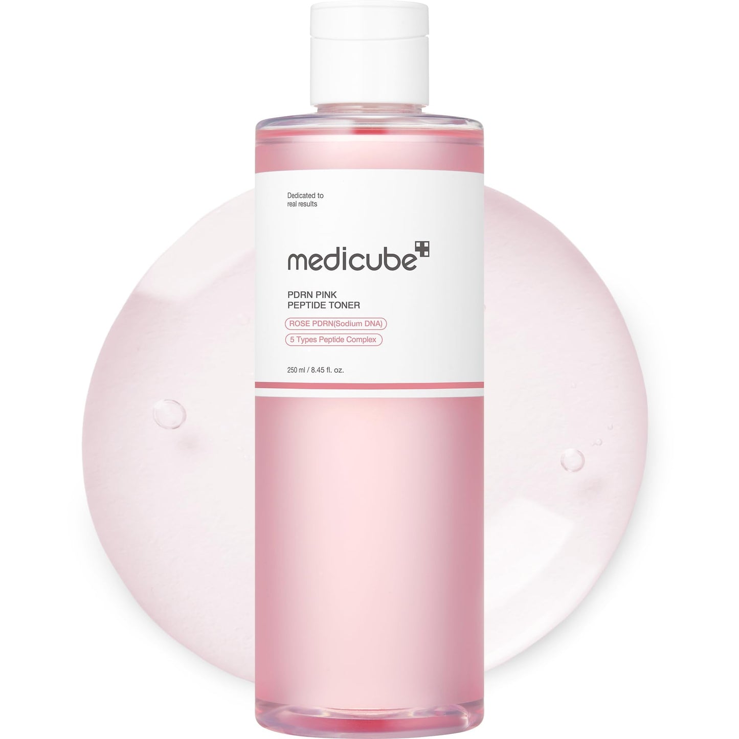 medicube PDRN Toner Rose PDRN Peptide Toner | Lightweight & Watery Type for Skin Boosting, Soothing and Calming, Uneven Skin Tone | with Rose, Peptide, Niacinamide | Korean Skincare, 8.45 fl.oz - Maple Wellness Supplements