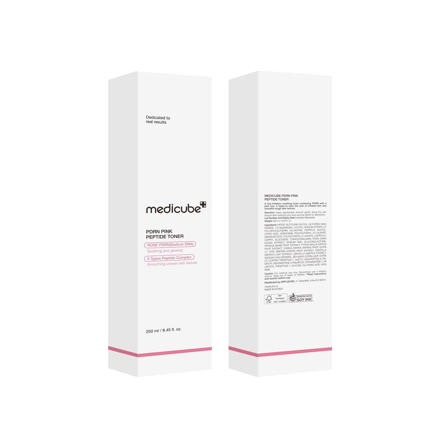 medicube PDRN Toner Rose PDRN Peptide Toner | Lightweight & Watery Type for Skin Boosting, Soothing and Calming, Uneven Skin Tone | with Rose, Peptide, Niacinamide | Korean Skincare, 8.45 fl.oz - Maple Wellness Supplements