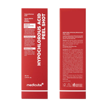 medicube Peel Shot with Hypochlorous Acid | Gentle Exfoliating Serum for Dead Skin Cells & Pores, Blackheads & Excess Sebum Control - Maple Wellness Supplements