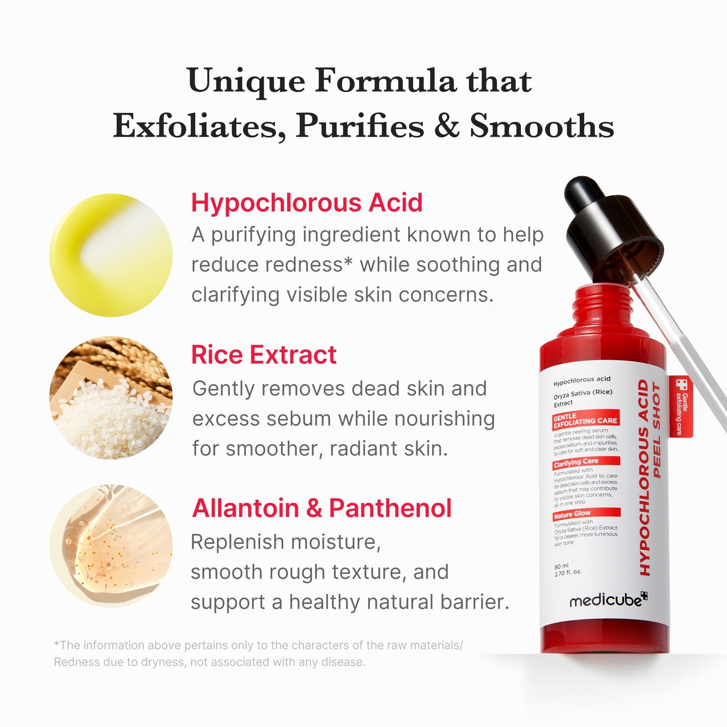 medicube Peel Shot with Hypochlorous Acid | Gentle Exfoliating Serum for Dead Skin Cells & Pores, Blackheads & Excess Sebum Control - Maple Wellness Supplements