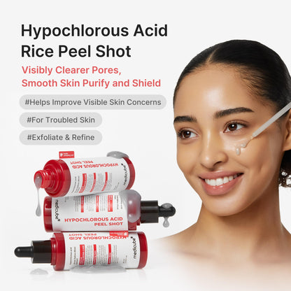 medicube Peel Shot with Hypochlorous Acid | Gentle Exfoliating Serum for Dead Skin Cells & Pores, Blackheads & Excess Sebum Control - Maple Wellness Supplements