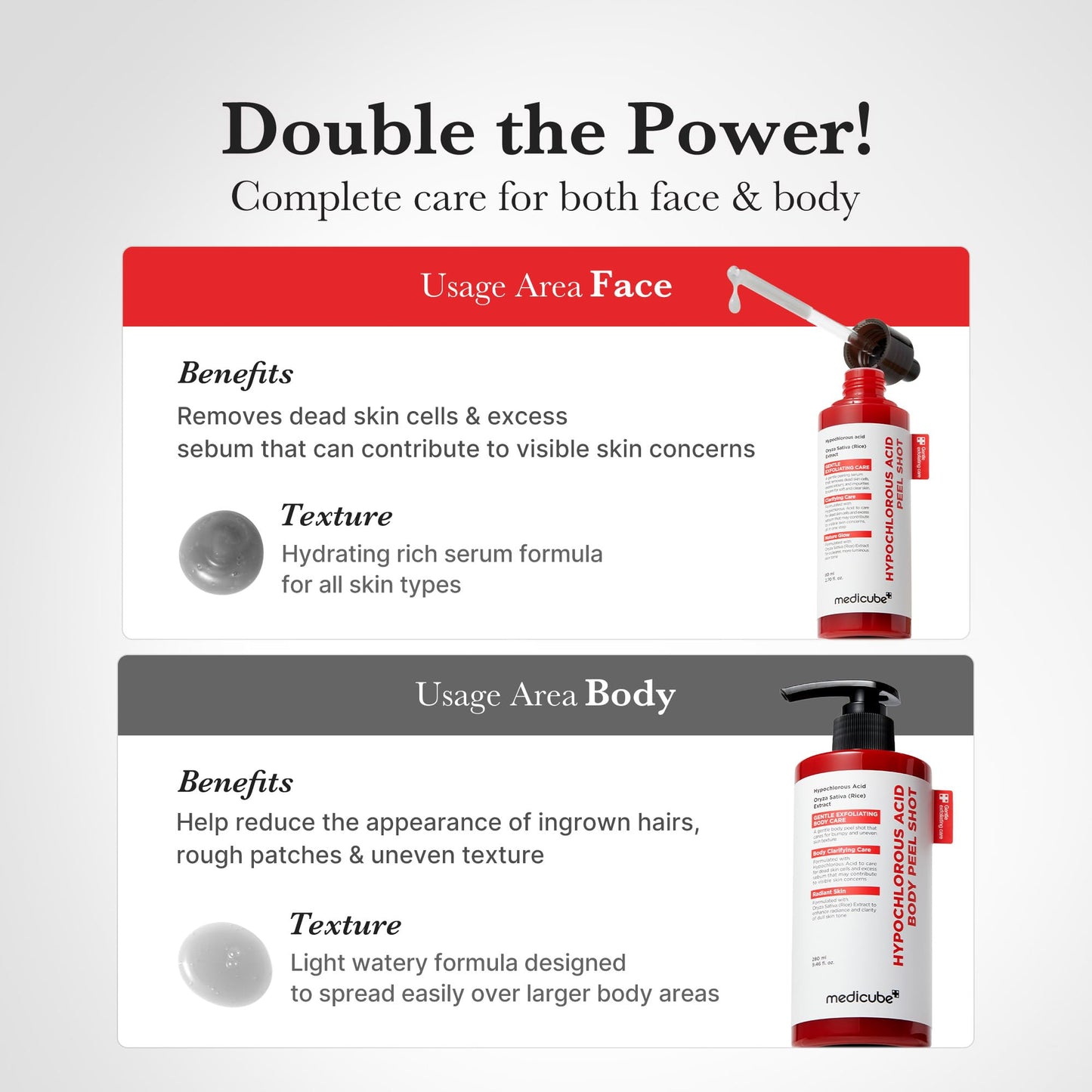 medicube Peel Shot with Hypochlorous Acid | Gentle Exfoliating Serum for Dead Skin Cells & Pores, Blackheads & Excess Sebum Control - Maple Wellness Supplements