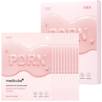 medicube Salmon DNA PDRN Pink Vita Coating Sheet Mask 10EA - Korean sheet mask - Maple Wellness Supplements