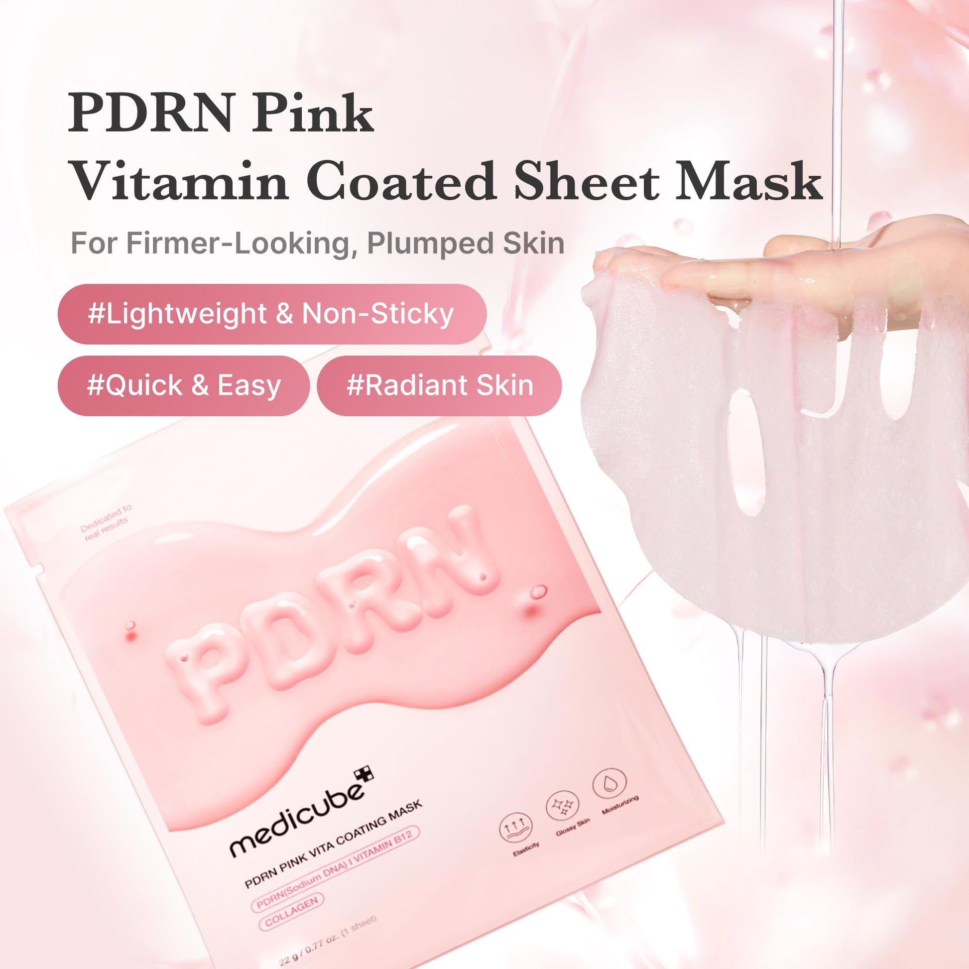 medicube Salmon DNA PDRN Pink Vita Coating Sheet Mask 10EA - Korean sheet mask - Maple Wellness Supplements