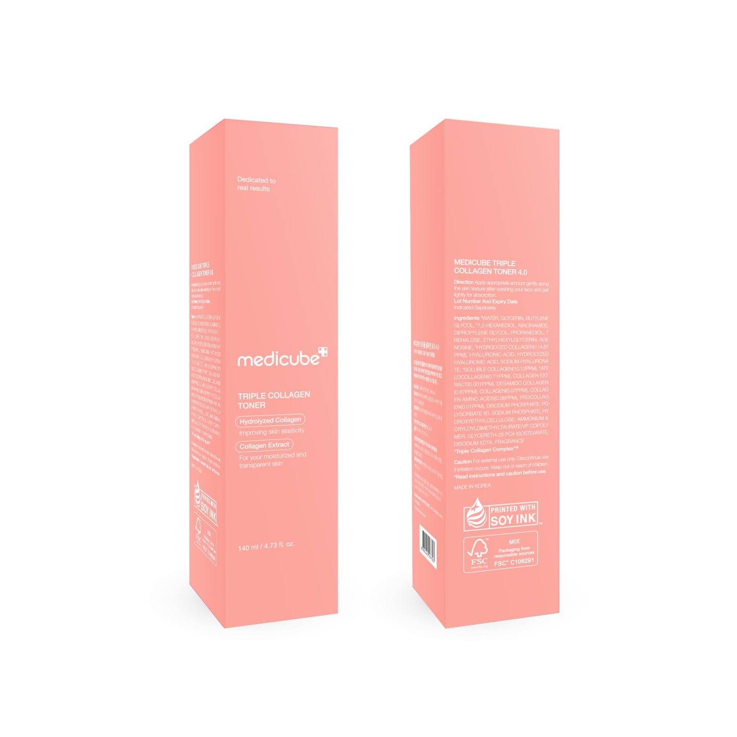 Medicube Triple Collagen Toner - Hydrolyzed, Atelo, & Soluble Collagen for Deep Hydration & Plump Skin - Fast-Absorbing Formula - Maple Wellness Supplements