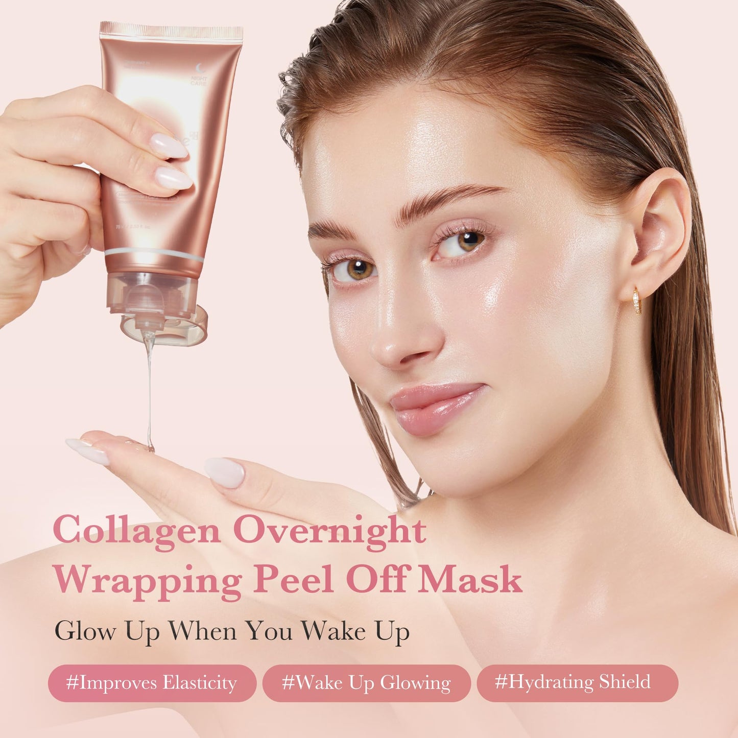 medicube Wrapping Mask Collagen Overnight Peel Off Facial Mask | Elasticity & Hydration Care, Reduces Sagging & Dullness - Maple Wellness Supplements