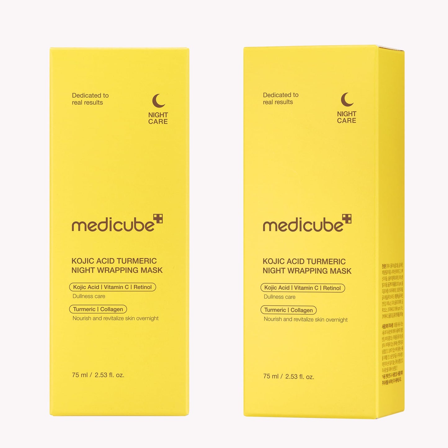 medicube Wrapping Mask Kojic Acid, Turmeric, Vitamin C Overnight Peel Off Facial Mask | Brighten & Defends Against Skin Stress for a Clear, Glowing Complexion | Korean Skin Care, 2.53 fl.oz - Maple Wellness Supplements
