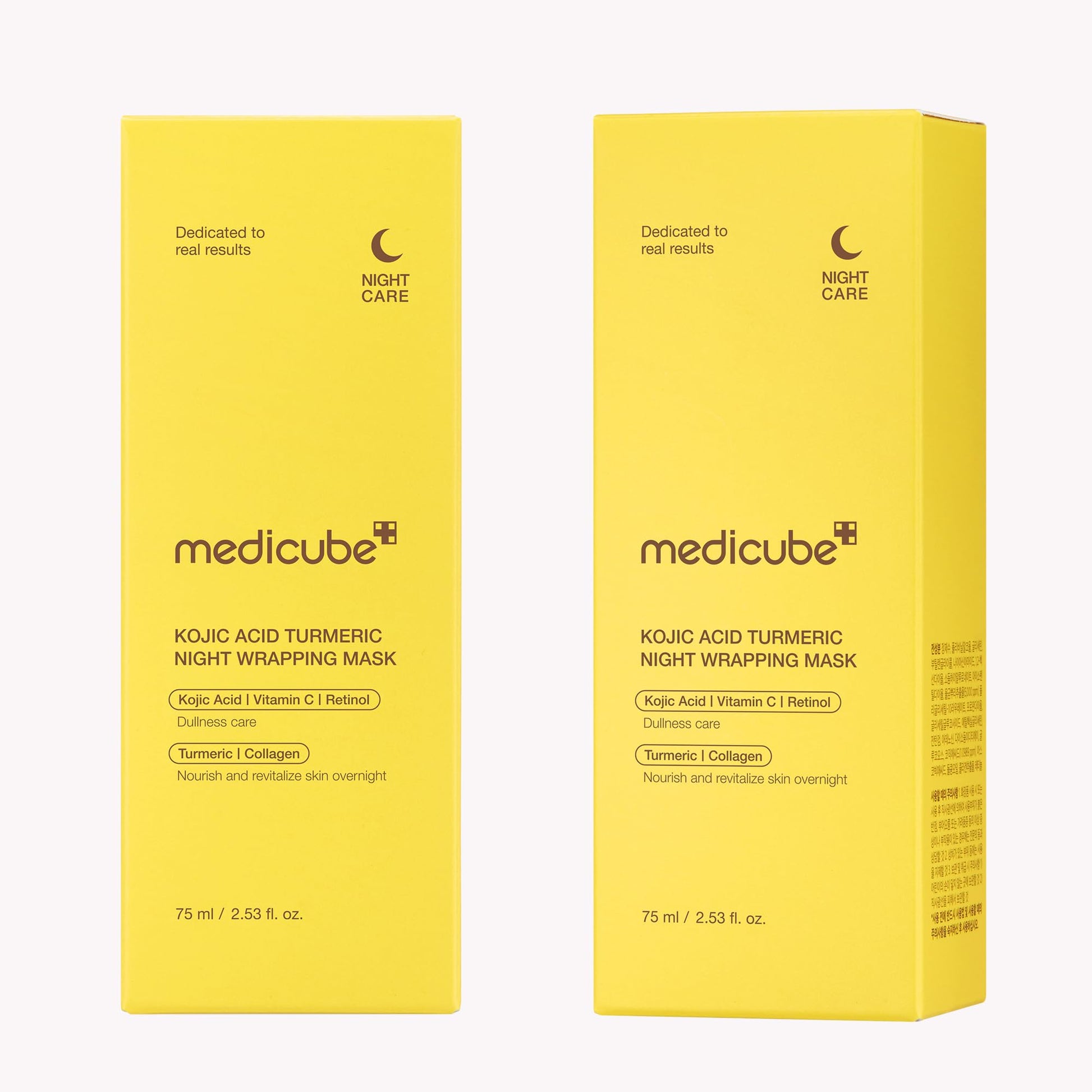 medicube Wrapping Mask Kojic Acid, Turmeric, Vitamin C Overnight Peel Off Facial Mask | Brighten & Defends Against Skin Stress for a Clear, Glowing Complexion | Korean Skin Care, 2.53 fl.oz - Maple Wellness Supplements
