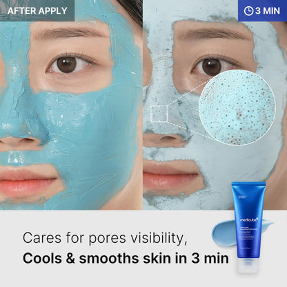 Medicube Zero Pore Blackhead Mud Facial Mask - Skin Cooling & Pore Tightening - 3 Minute Quick Dry Formula with AHA, BHA, PHA - Maple Wellness Supplements