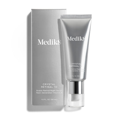 Medik8 Crystal Retinal 10 - Firming, Advanced Skin Retinaldehyde Face Serum - Night Serum with Hyaluronic Acid and Vitamin E - Gluten Free - 1 oz - Maple Wellness Supplements