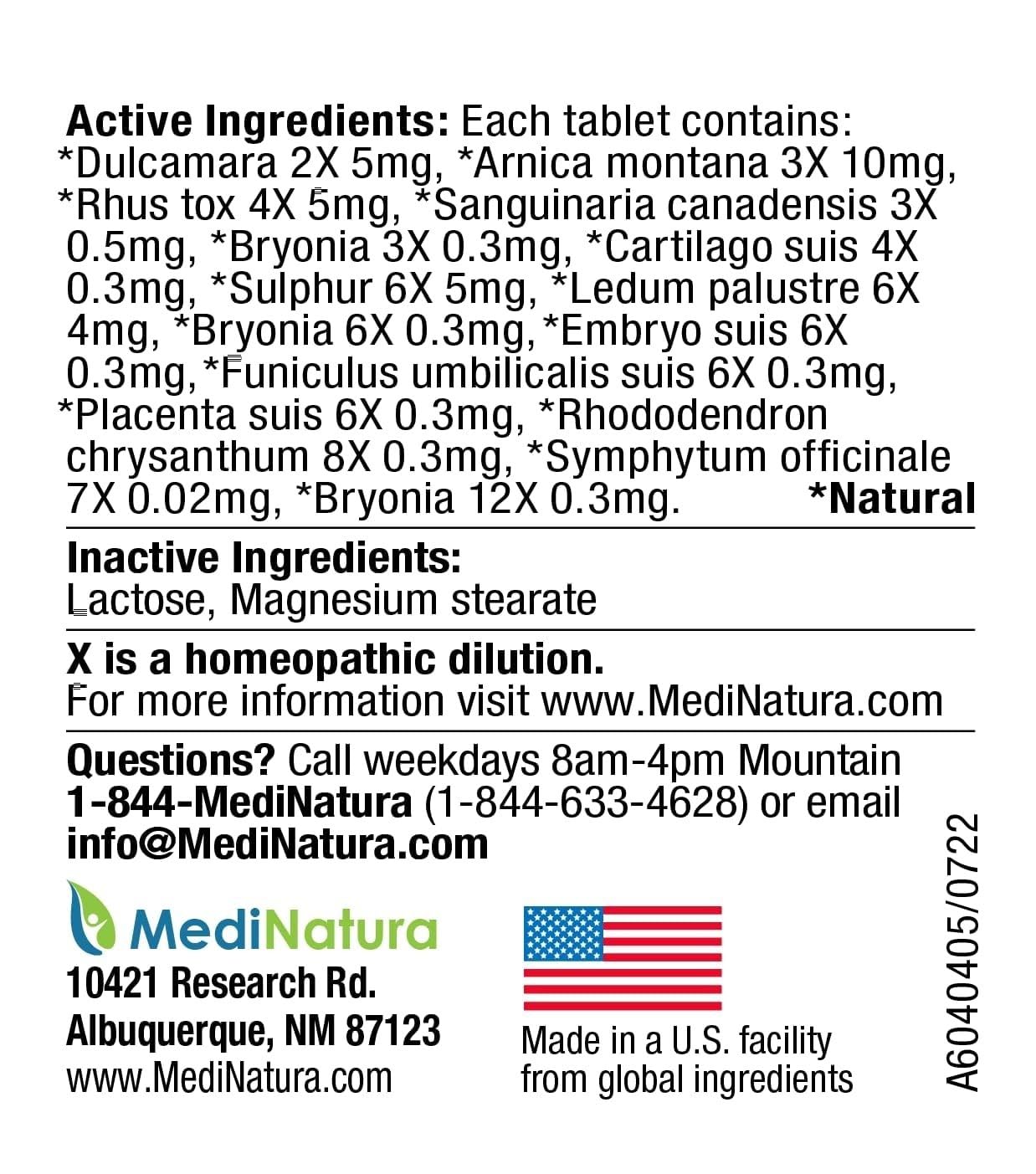 MediNatura Plant-Powered Pet Pain Relief Bundle T-Relief Pet Pain Tablets (90) + T-Relief Pet Arthritis (90) 12 Plant-Based Homeopathic Pain Relievers with Arnica - Support for Muscles, Joints + HIPS - Maple Wellness Supplements