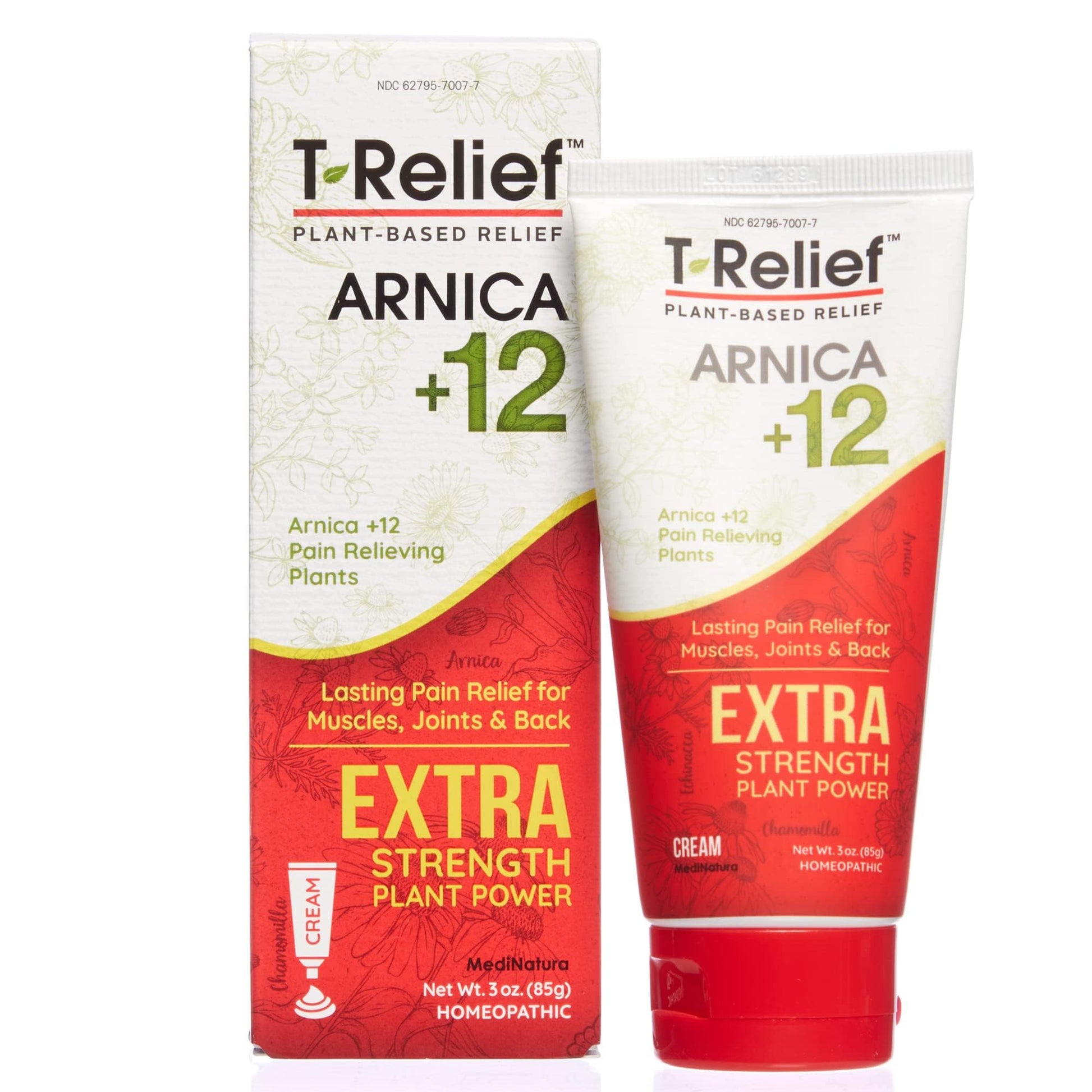 MediNatura T-Relief Extra Strength Pain Relief Arnica +12 Plant-Based Pain Relievers 100ct Tablets T-Relief Extra Strength Pain Relief 3oz Cream Bundle - Maple Wellness Supplements