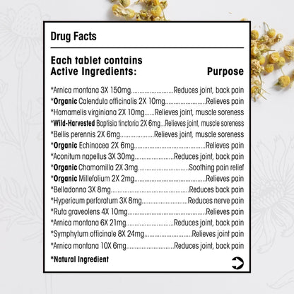 MediNatura Whole Body + Joints Bundle T-Relief Arnica +12 Natural Arthritis Pain Tablets 100ct + T-Relief Arnica +12 Natural Pain Relieving Tablets 100ct - Maple Wellness Supplements