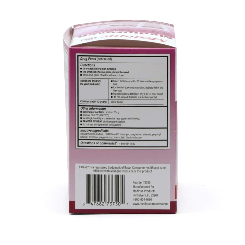 Medique @ Home Mediproxen Compare Active Ingredient to Aleve 50 x 1 (Child Resistant Packaging), White (73750) - Maple Wellness Supplements