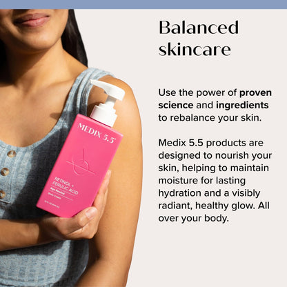 Medix 5.5 Retinol Body Lotion Firming Moisturizer | Crepey Skincare Treatment - Maple Wellness Supplements