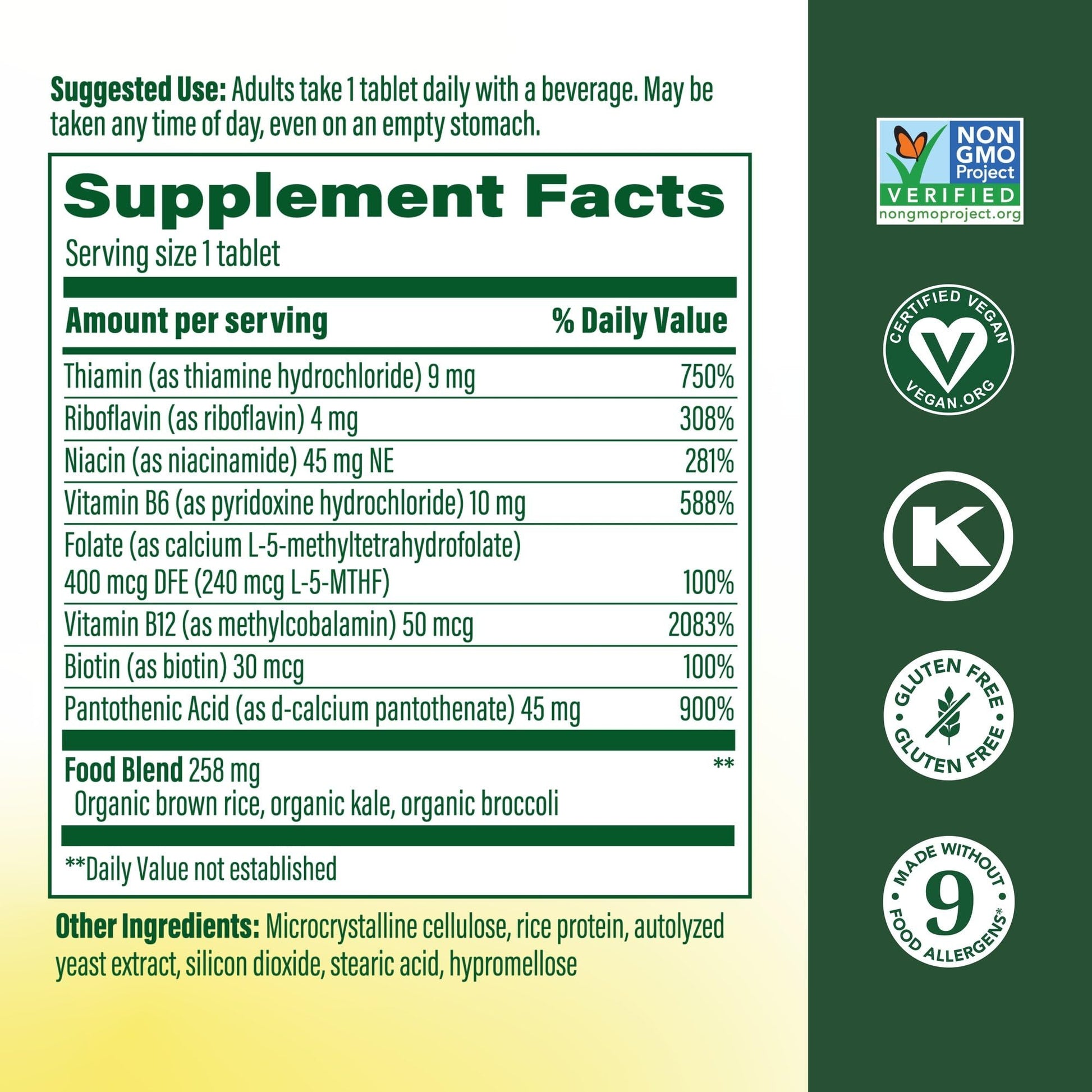 MegaFood Balanced B Complex - B Complex Vitamin Supplement - 8 B Vitamins Including Vitamin B6, Vitamin B12, Folate, Biotin & More - Supports Cellular Energy Production - Maple Wellness Supplements