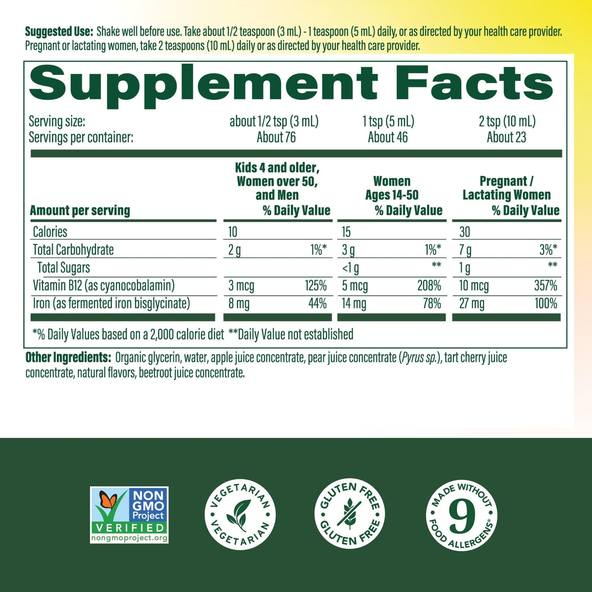 MegaFood Blood Builder Liquid Iron Supplement for Women, Men & Kids, Clinically Shown to Increase Iron Levels Without Constipation, - Maple Wellness Supplements