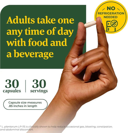 MegaFood Digestive Probiotic - 12 Strain Vegetarian Probiotics for Women & Men, 30 Billion CFUs, Support Gut Health, Probiotics for Digestive Health Help Relieve Occasional Gas & Bloating, 30 Capsules - Maple Wellness Supplements