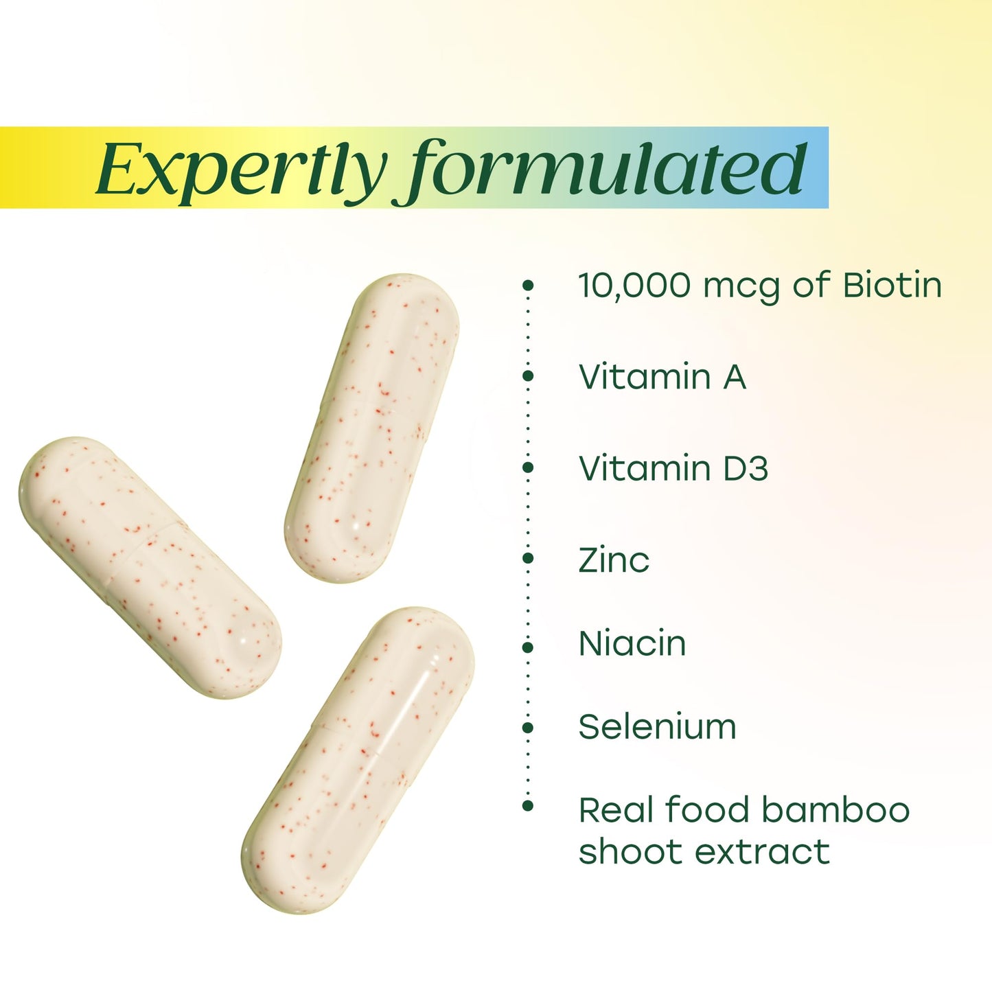 MegaFood Hair Growth – Clinically Studied Lustriva & Hyaluronic Acid - Biotin 10000mcg, Thicker & Fuller Existing Hair Growth Vitamins - 30 Vegetarian Capsules, 30 Servings - Maple Wellness Supplements