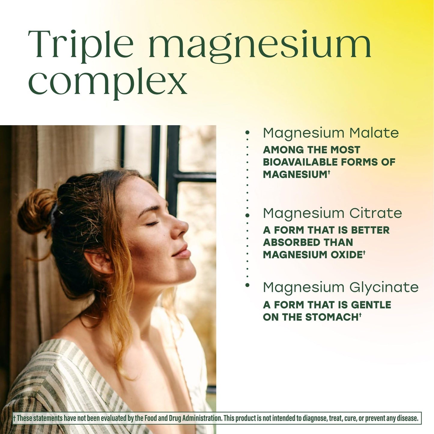 MegaFood Magnesium Glycinate, Citrate & Malate 300mg Supplement - Highly Absorbable Blend to Support Heart, Nerve Health & Relaxation, - Maple Wellness Supplements