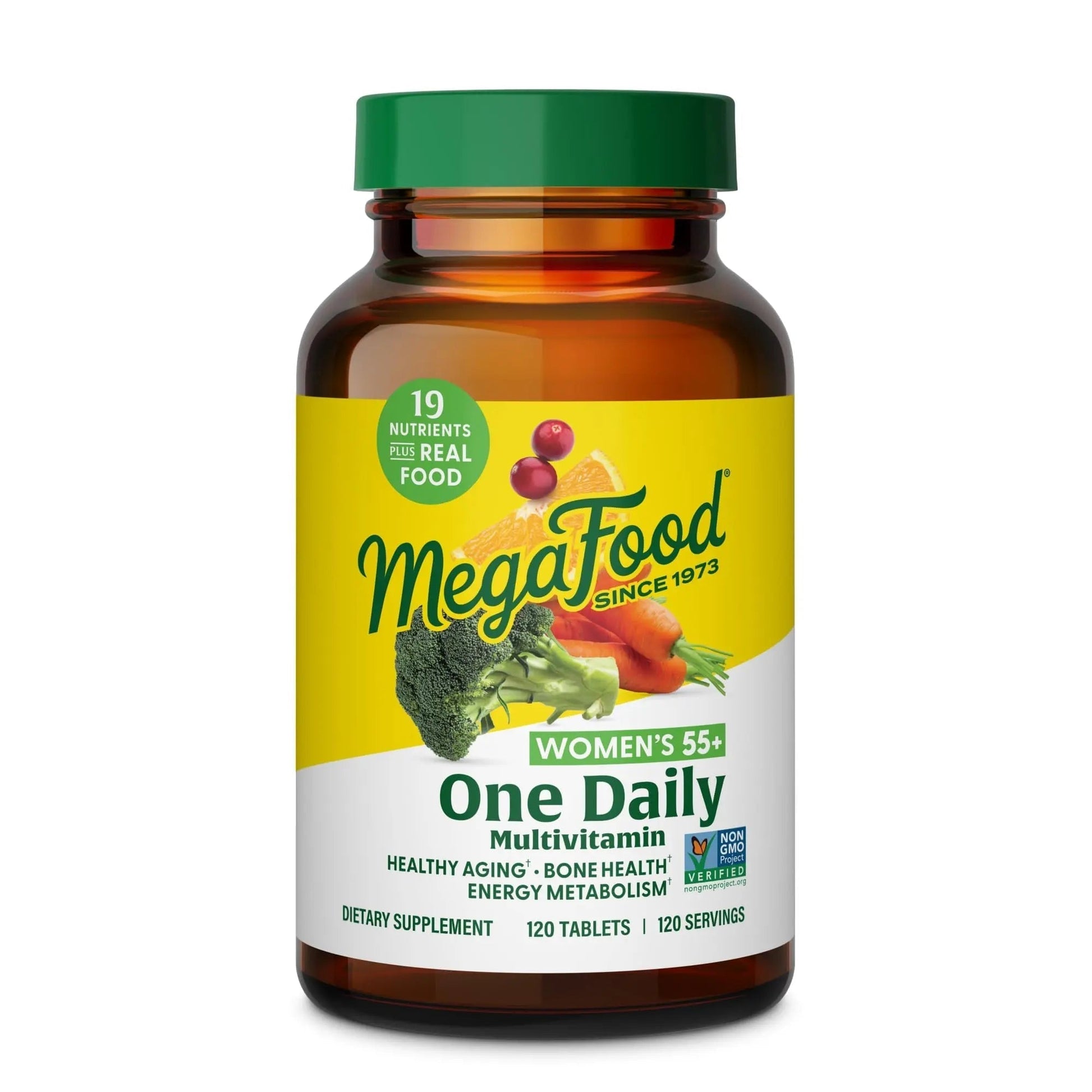MegaFood Multivitamin for Women 55+ One Daily Womens Multivitamin with Vitamin D3, C, Zinc & Bioavailable Vitamin B12 & Folate - Maple Wellness Supplements